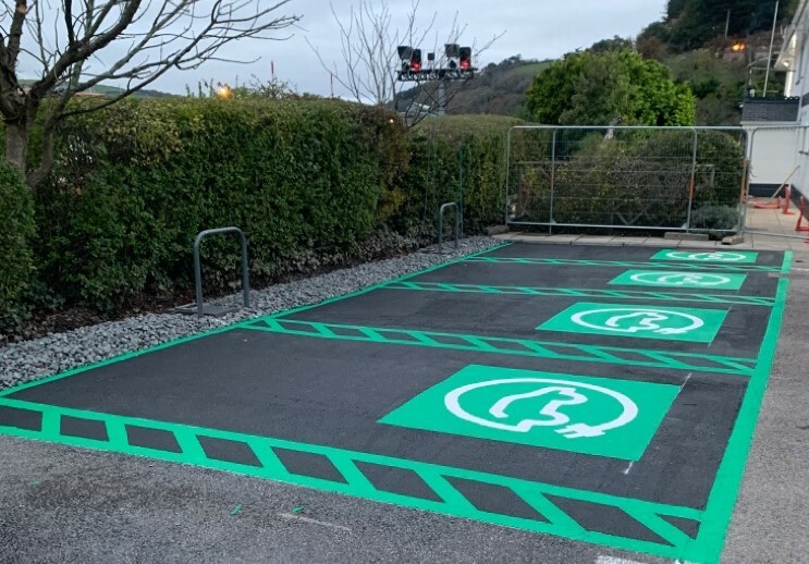 EV charging bays - car park marking
