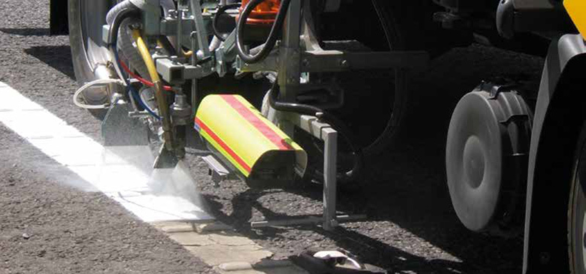 HyperLine Truck Applying White Lines on the A50