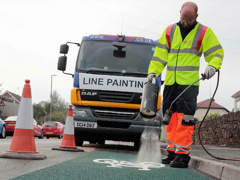 Bicycle line painting