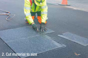 QMS hypergrip step two cut material to size