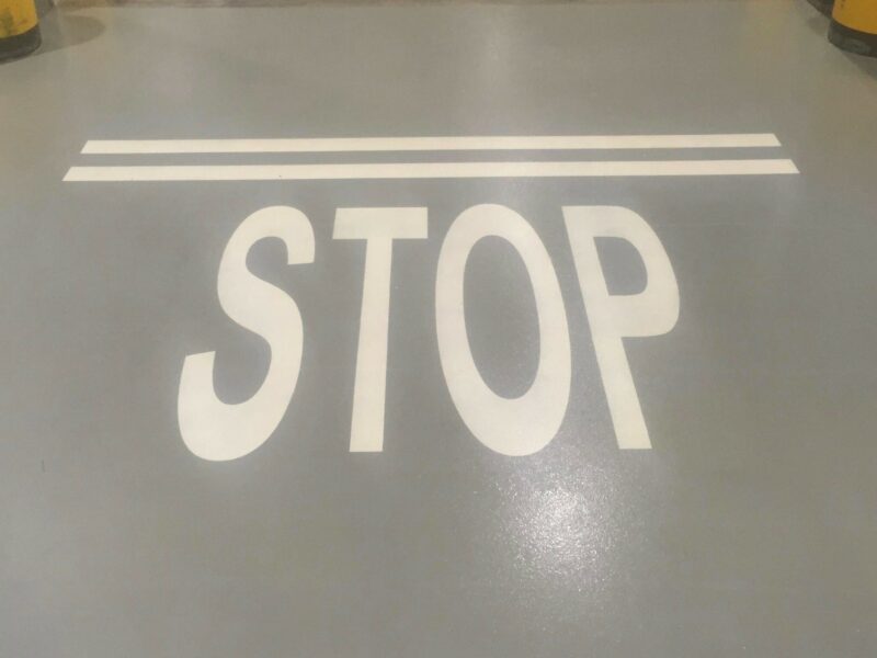 Stop floor marking