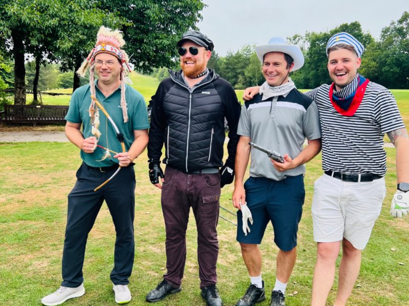 four people in fancy dress
