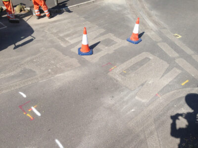 removing line marking no entry
