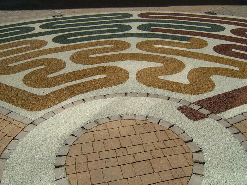 Colourful, creative resin bound surfacing in public space
