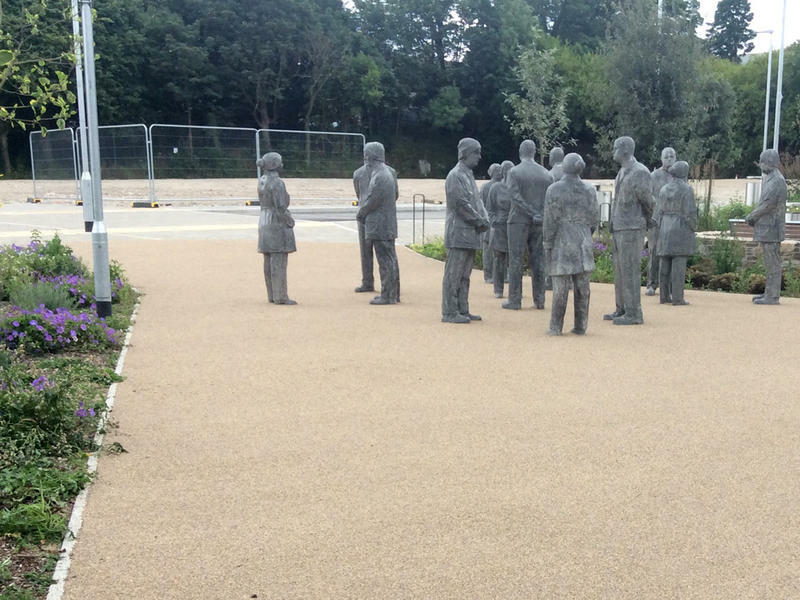 Resin bound surfacing in a park