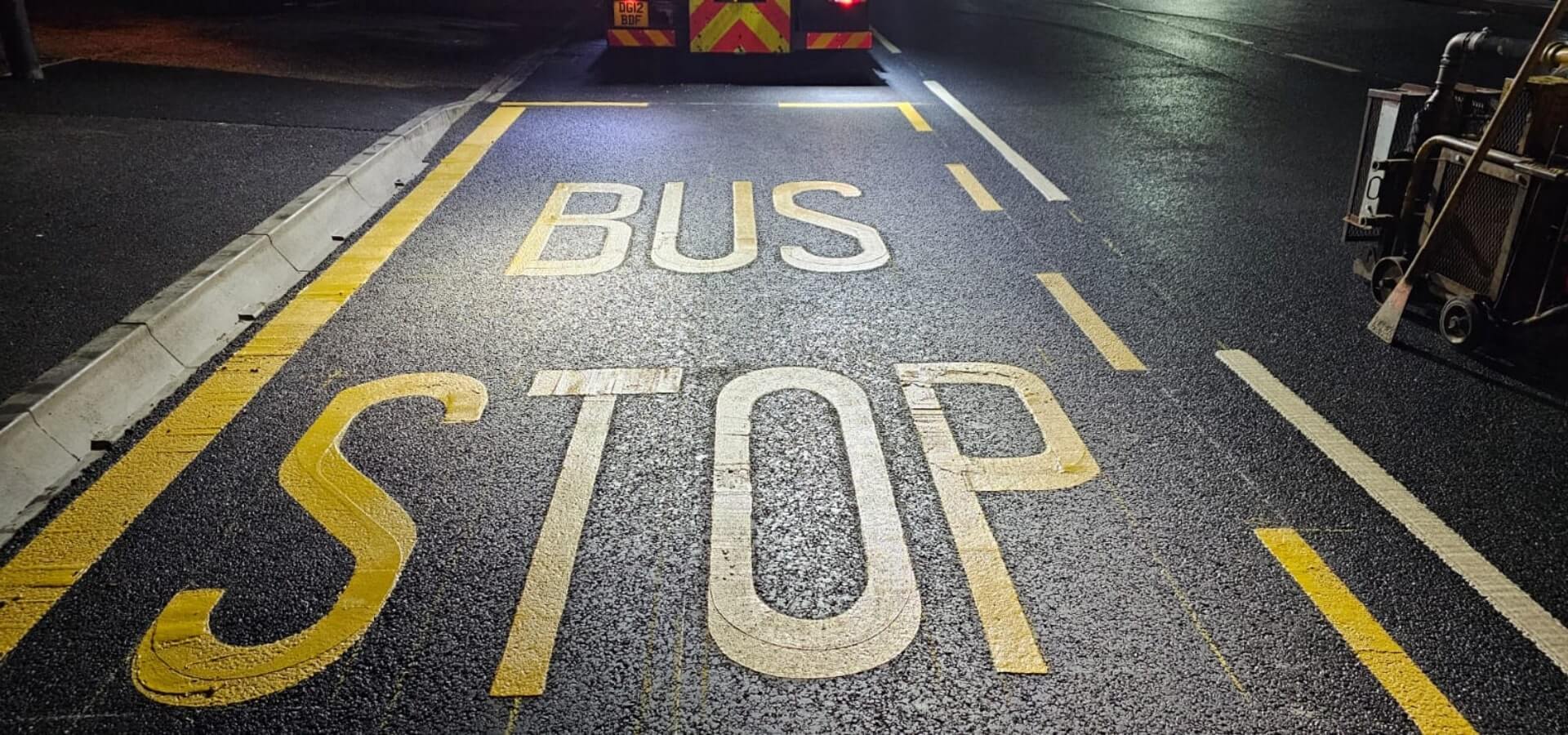 Bus stop line marking