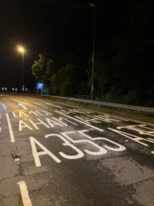 Motorway lettering