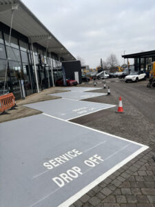 Service Drop Off Line Marking