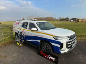 Car equipped for live reflectivity testing