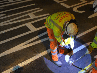 QMS staff line painting