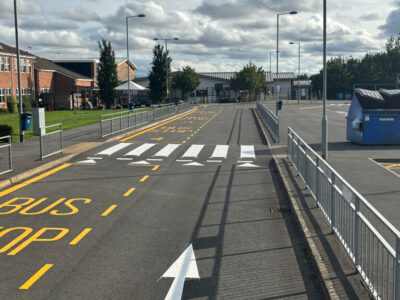 External Line Marking At Aylesford School Warwick