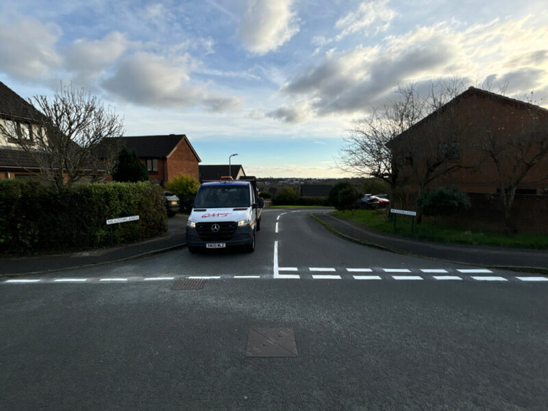 QMS ColdMark Applied to Road