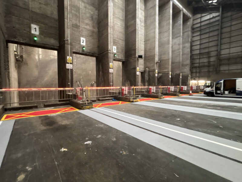 SUEZ St Dennis Anti Slip hatched markings