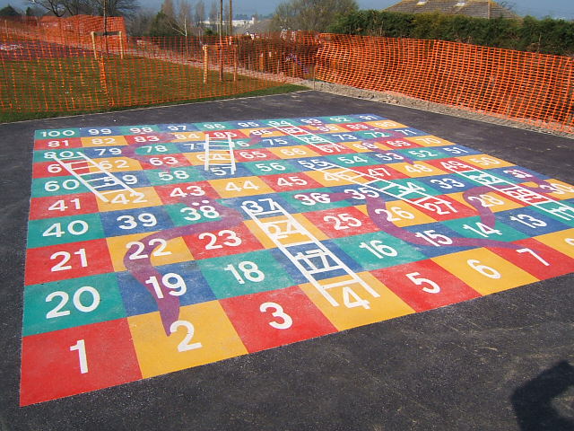 QMS snakes and ladders playground markings