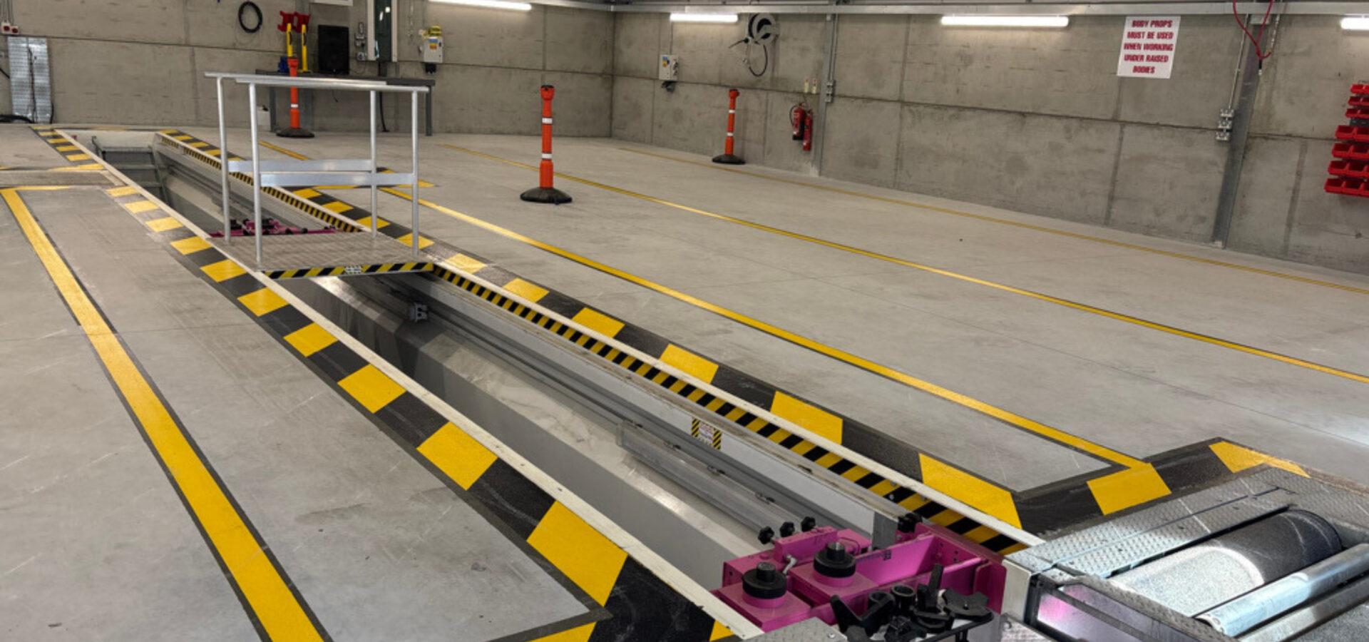 warehouse yellow line marking safety