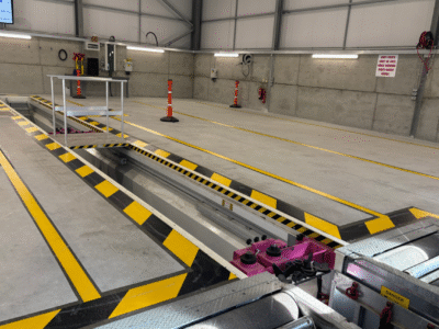 warehouse yellow line marking safety