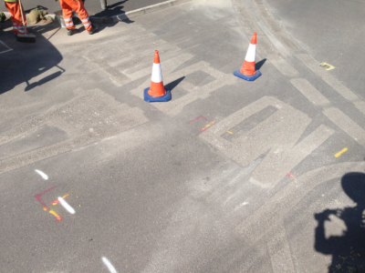 removing line marking no entry