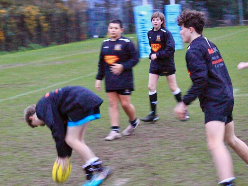 Brixham U14s playing rugby