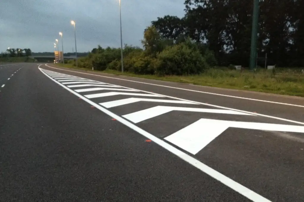 Chevron line highway