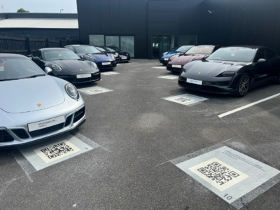 porsche cars in car park
