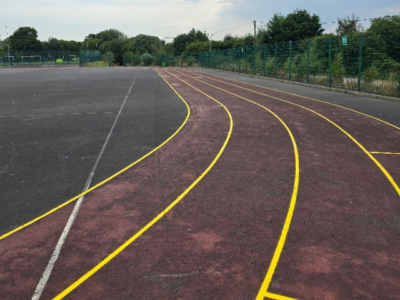 new athetlics race track lines