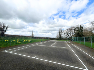tennis court fresh lines