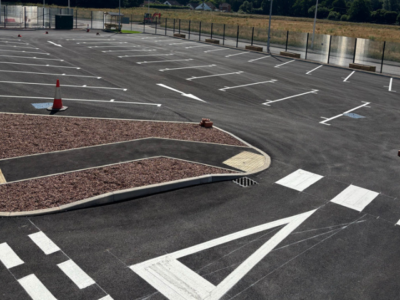 give way line marking car park