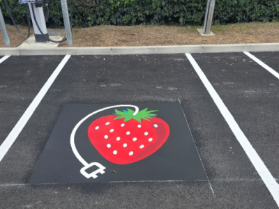 strawberry ev charge icon