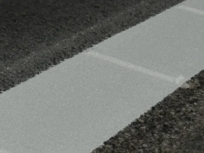 Closeup of Profiled Edge Line Marking