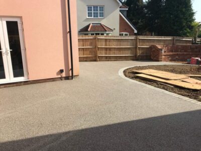 Finished resin bound