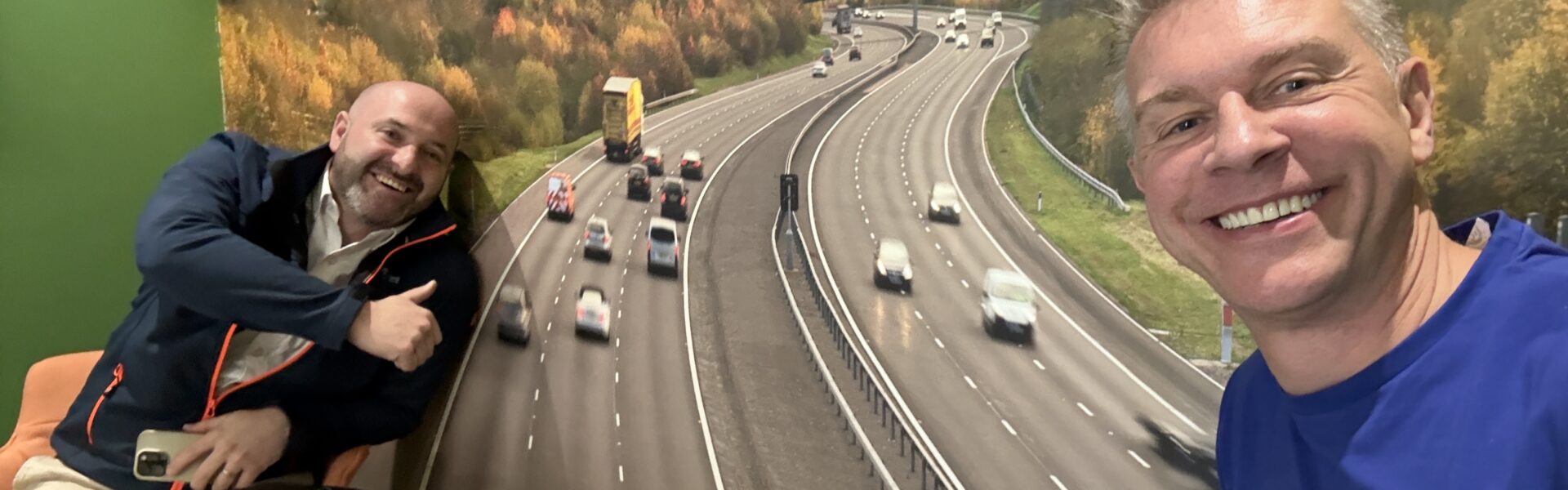 Greg and Liam at M6 Toll meeting