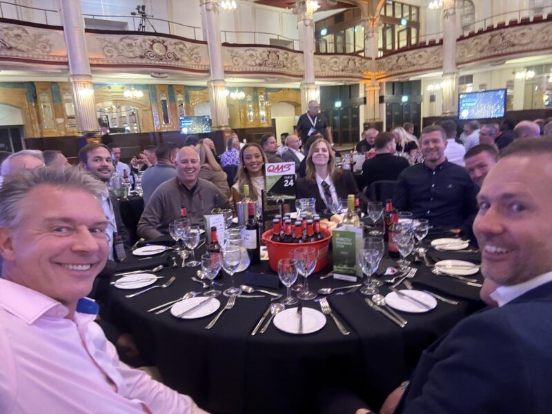 Evening Dinner at DFT Special Recognition awards night QMS table 24. Guests sat around table